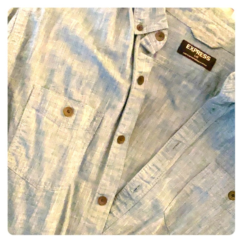 Express men’s L long sleeve button down shirt